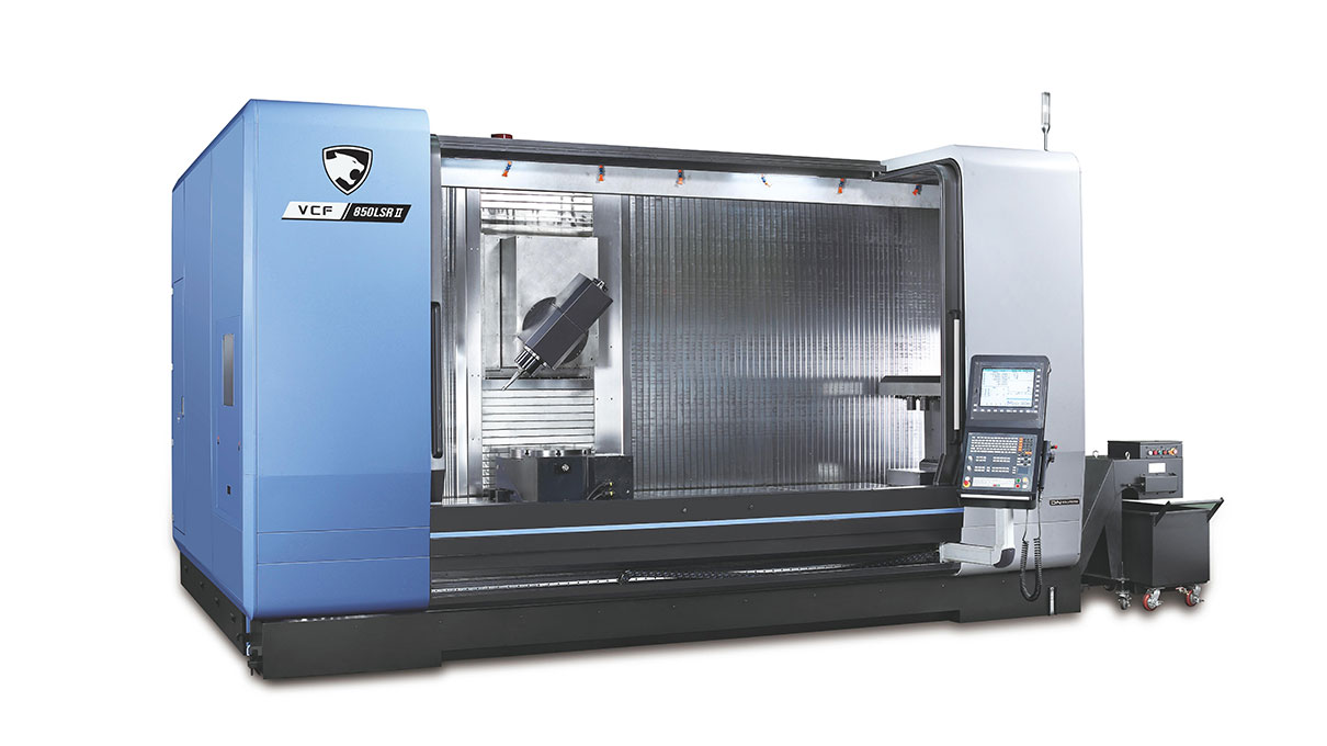Bearbejdningscentermodellen VCF 850LSR II illustreret på Brimas' side om CNC-fræsning